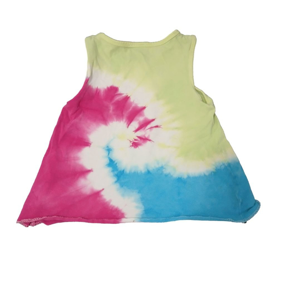 🛍 Girls Cherokee Tank Top Size 2 Green Pink Tie Dye - Picture 2 of 4